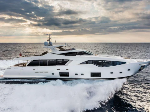 M/Y Alandrea ferretti custom line yacht charter caribbean