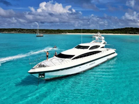 M/Y DAYA mangusta 105 luxury yacht charter miami bahamas