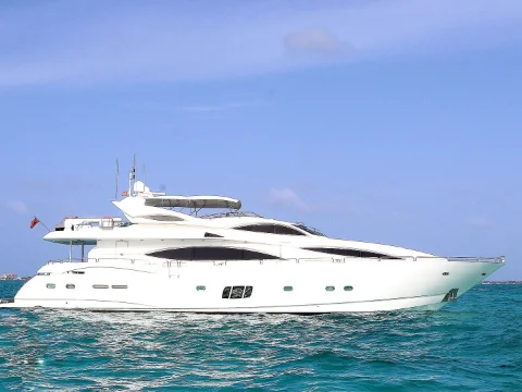 sunseeker 105 105ycm luxury yacht charter fort lauderdale miami bahamas water slide jetskis