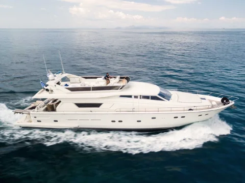my vento ferretti 75 yacht charter greece